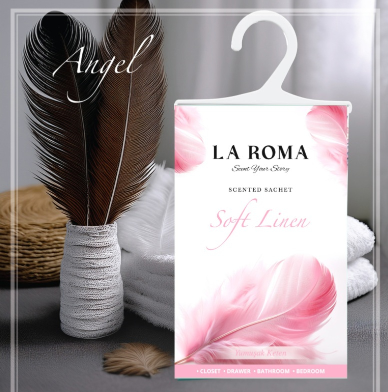 Odorizant pentru dulap La Roma – Soft Linen, Aromă Textilă și Catifelată pentru Haine Proaspăt Parfumate, Inspirată din Răsfățul Lenjeriilor Mediteraneene [2]