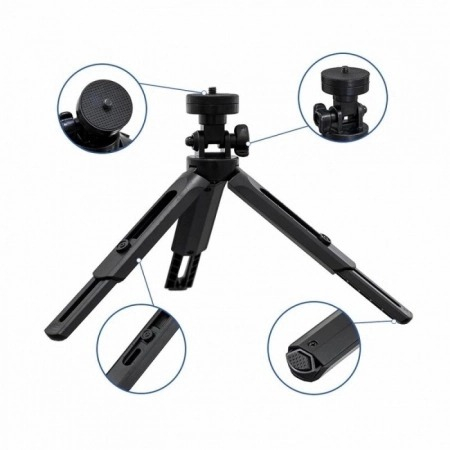 Lampa circulara LED 26 cm diametru cu telecomanda bluetooth pentru telefon + mini trepied extensibil [3]