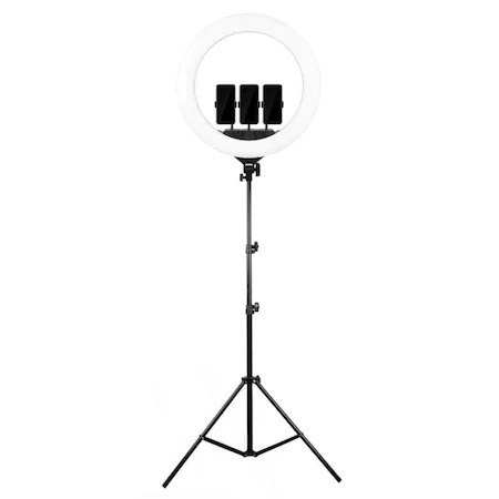 Lampa circulara LED,diametru 53 cm,trepied 200 cm si telecomanda Bluetooth pentru telefon [3]