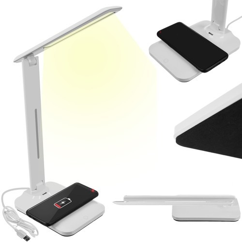 Lampa de birou LED 10W cu cablu alimentare USB 110 cm - Alb [2]