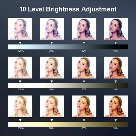 Lampa circulara LED 26 cm diametru,cap bila rotativ 360 grade si suport de telefon [5]