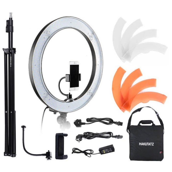 Lampa circulara profesionala 19"-48 cm, trepied 200 cm, accesorii si geanta inclusa [2]