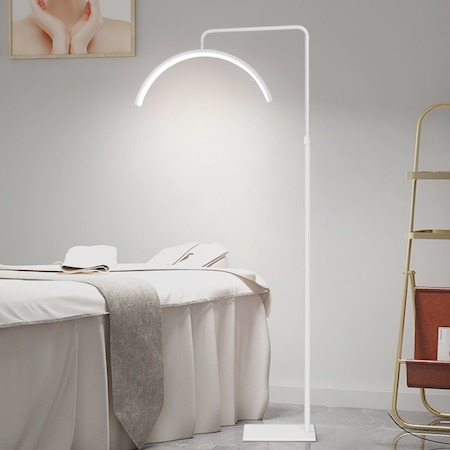 Lampa cosmetica profesionala Semiluna 238 LED,inaltime maxima 180 cm,cu suport de telefon - Alb [2]