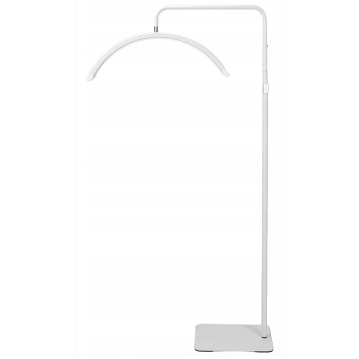 Lampa cosmetica tip semiluna, LED, 40 W, 2500 lm, 320 LED-uri, inaltime reglabila 139-184 cm, lumina calda/rece/neutra, alb [3]