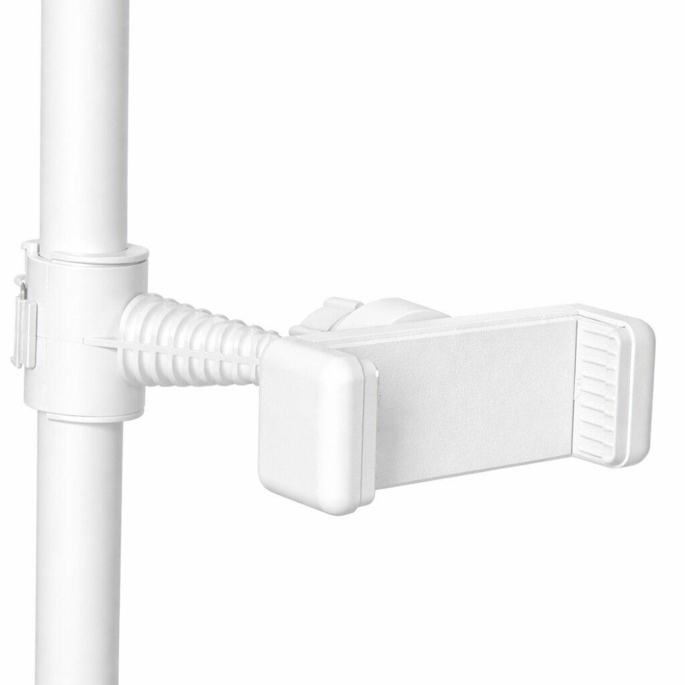 Lampa cosmetica tip semiluna, LED, 40 W, 2500 lm, 320 LED-uri, inaltime reglabila 139-184 cm, lumina calda/rece/neutra, alb [13]