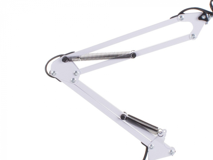 Lampa de birou cu suport, alimentare 220V, soclu E27 becuri clasice - Alb [6]