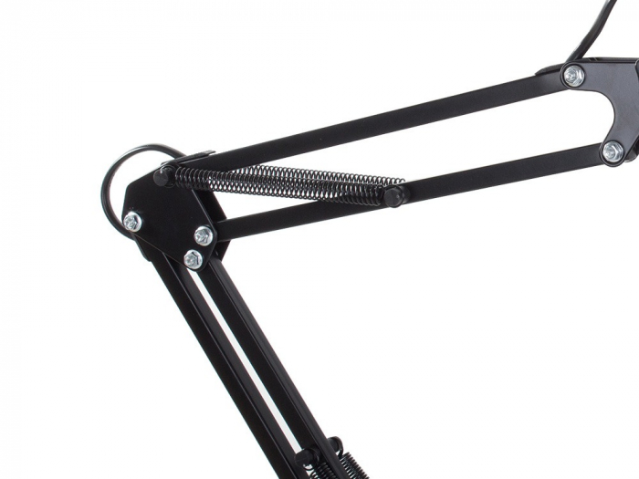 Lampa de birou cu suport, alimentare 220V, soclu E27 becuri clasice - Negru [5]