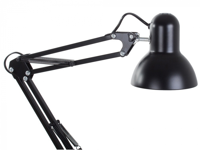 Lampa de birou cu suport, alimentare 220V, soclu E27 becuri clasice - Negru [6]