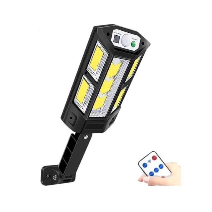 Lampa solara 124 LED-uri, cu senzor de miscare, 3400 lm, 300 W, telecomanda control inclusa [3]