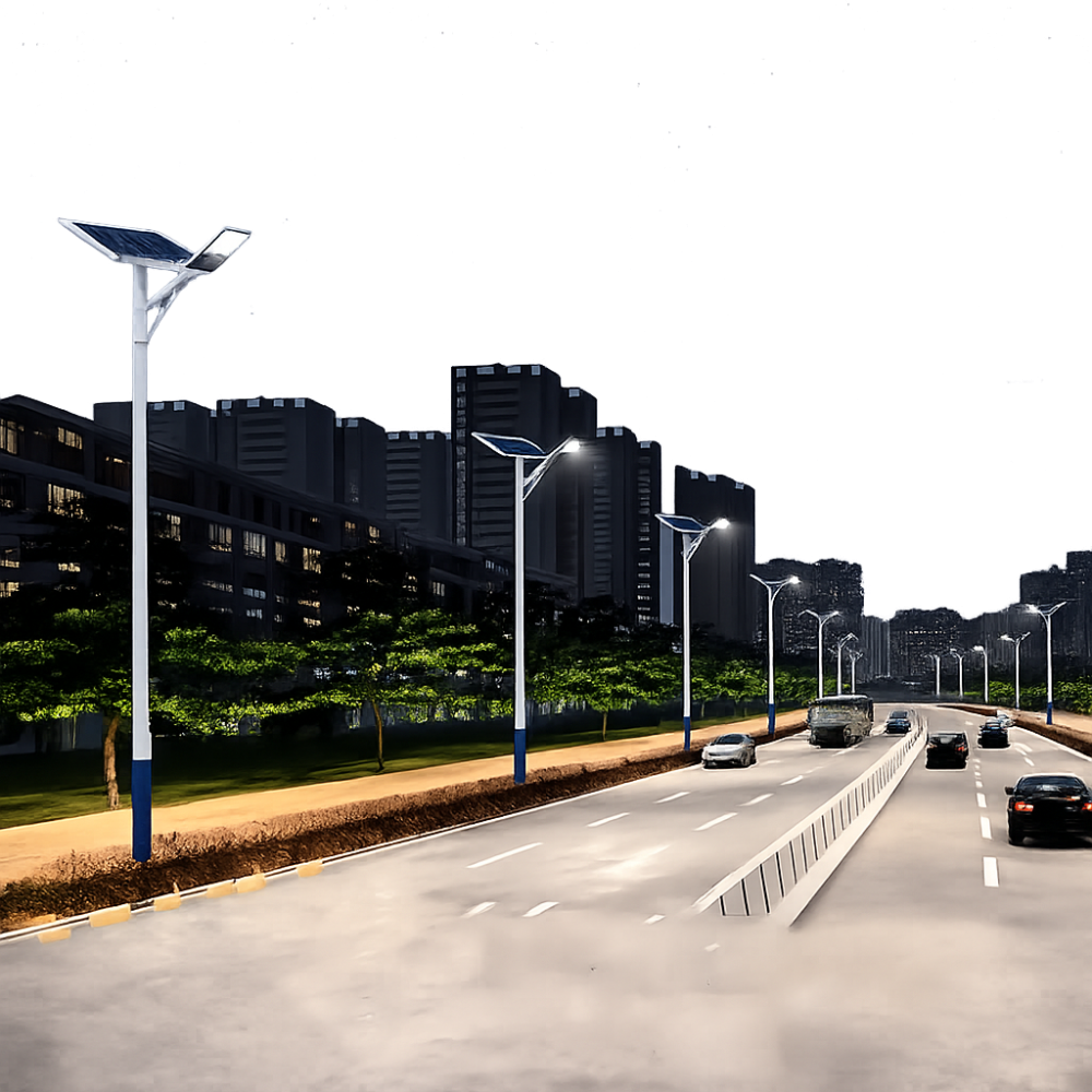Lampa solara stradala 300W, 299 LED-uri, panou solar separat, telecomanda, stalp de montaj, iluminare exterior pentru curte, gradina, alei si parcari [3]
