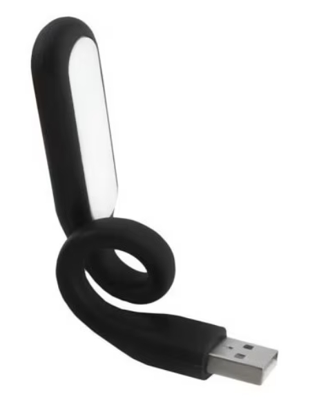 Lampa USB flexibila reglabila, iluminare LED alba, consum redus 1.5W, compatibila laptop, masina si power bank, negru [4]