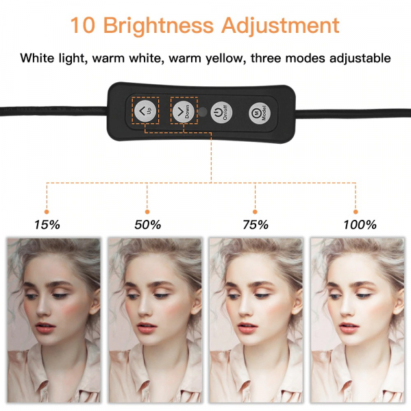 Lampa circulara LED 30 cm diametru,trepied 200 cm,rezistenta pana la 5 kg [6]