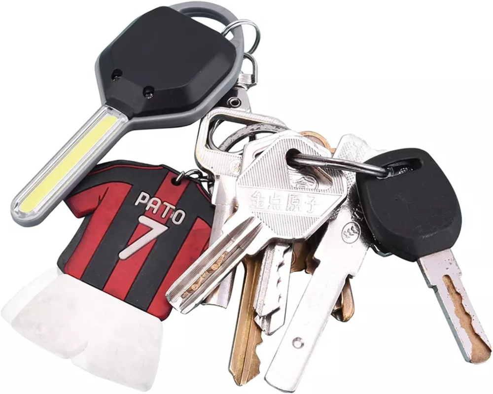 Lanterna compacta breloc COB LED multifunctionala, iluminare intensa, portabila, verde 8.5 cm [4]