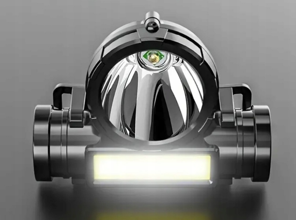 Lanterna de cap LED, incarcare USB, ajustabila la 60°, rezistenta la apa [4]