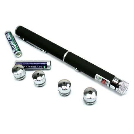 Laser pointer verde cu 5 capete,baterii incluse [2]