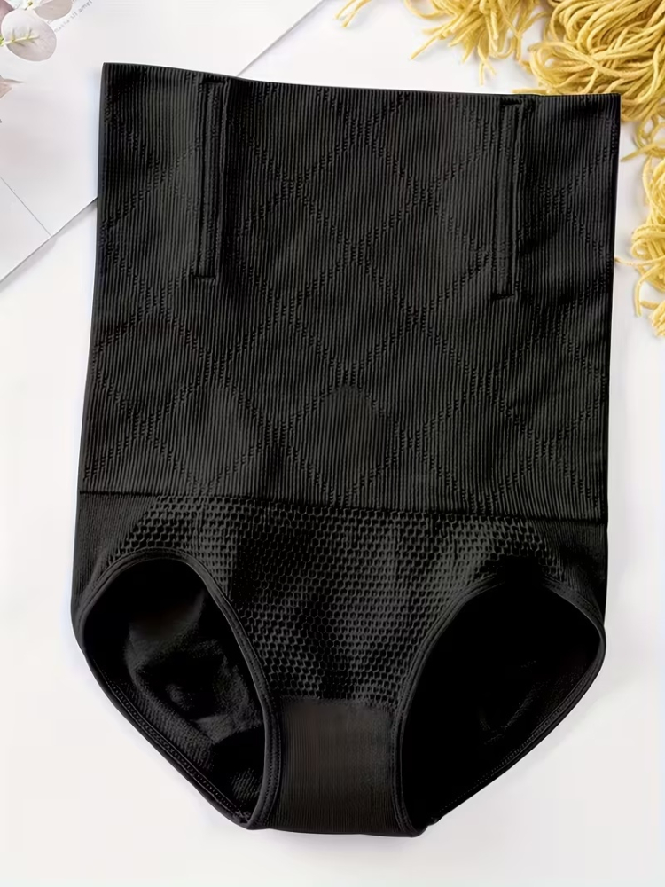 Lenjerie modelatoare talie inalta compresie abdomen si efect lifting posterior, fara cusaturi, negru, marime L [6]