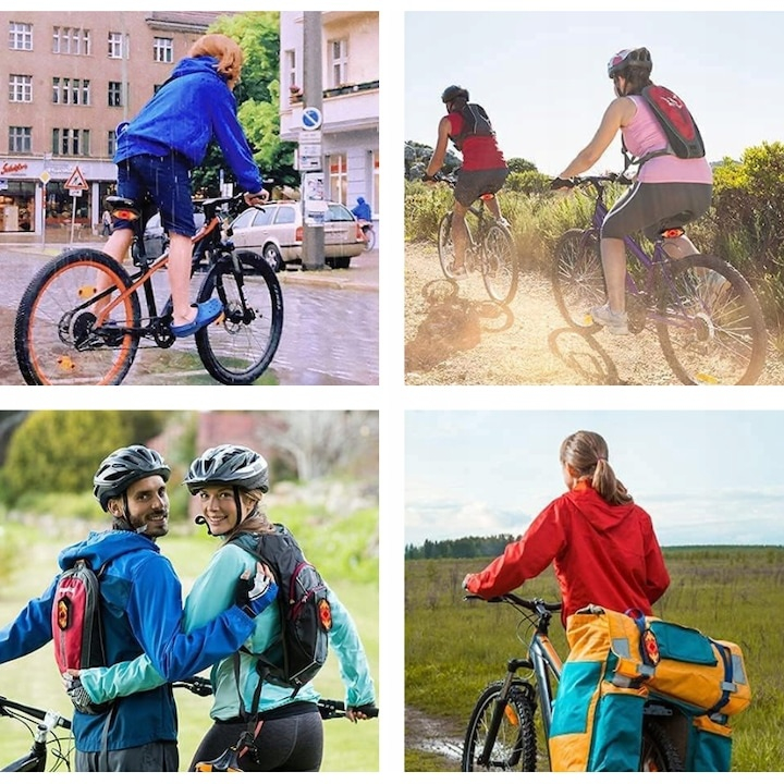 Lumina spate bicicleta cu semnalizare, IPX4, reincarcabila USB, 5 moduri de iluminare, telecomanda pe ghidon, 900 mAh, 9.4 x 3.3 cm, neagra – siguranta maxima si vizibilitate in orice conditii [2]