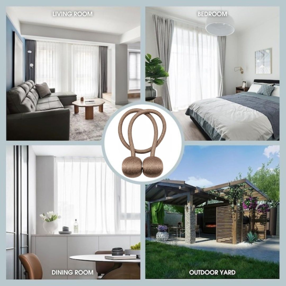 Magnet decorativ pentru perdele si draperii, snur magnetic elegant, 44 cm, auriu antichizat [3]