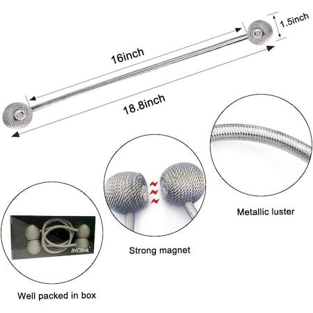 Magnet pentru prindere perdele si draperii, tip snur - Alb [3]