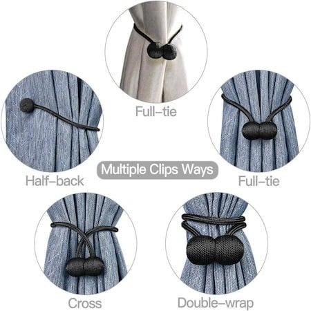 Magnet pentru prindere perdele si draperii, tip snur - Alb [2]