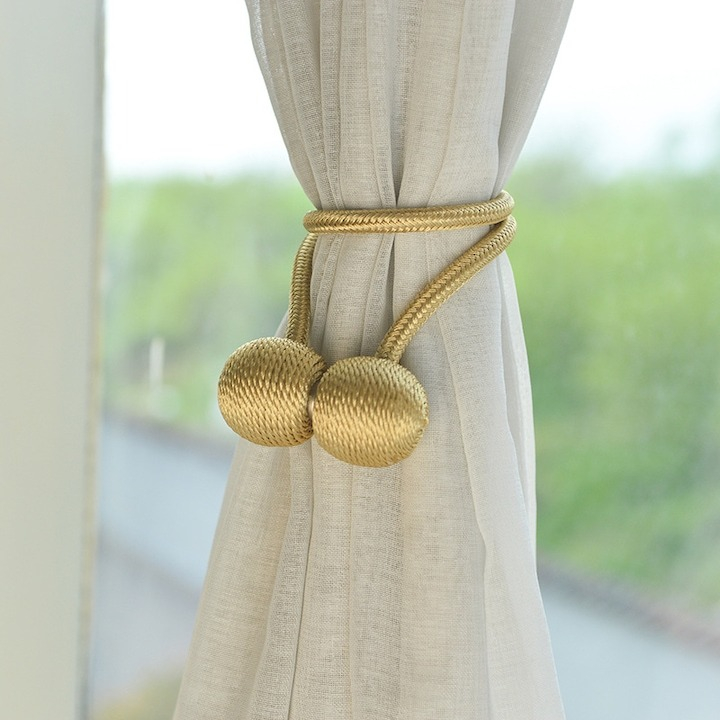 Magnet pentru prindere perdele si draperii, tip snur - Auriu [3]