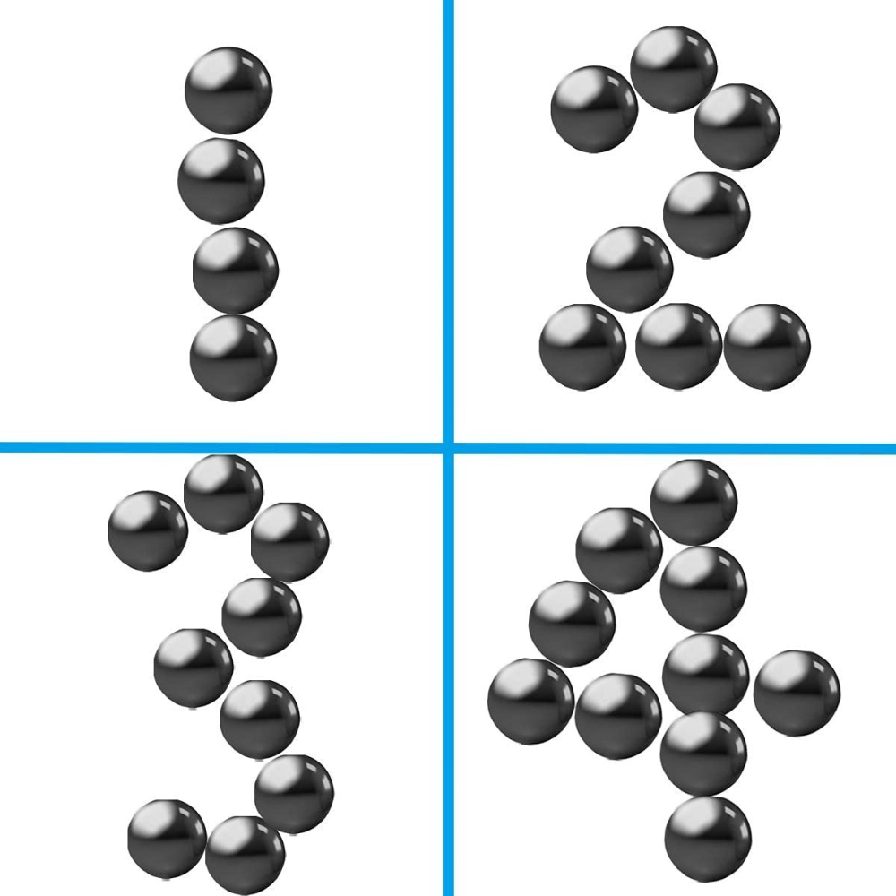 Magneti sferici ceramici antistres, bila neagra lucioasa, set 4 bucati, diametru 18 mm [7]