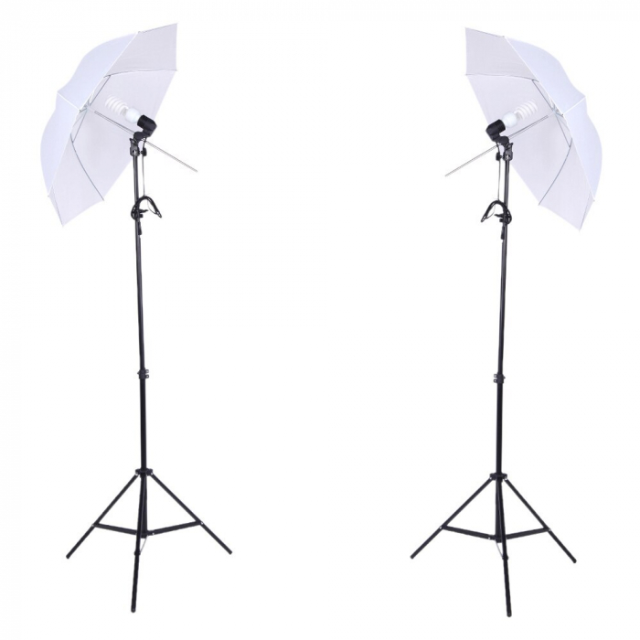 Kit studio,foto,lumini,3 umbrele,suport fundal 2x3m,3 panze fundal multicolore + 3 becuri 45W [4]