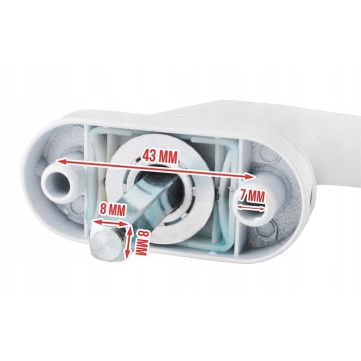 Maner universal pentru geam, cu incuietoare si 2 cheite, compatibil PVC, sistem de blocare sigur, aluminiu durabil, alb [5]