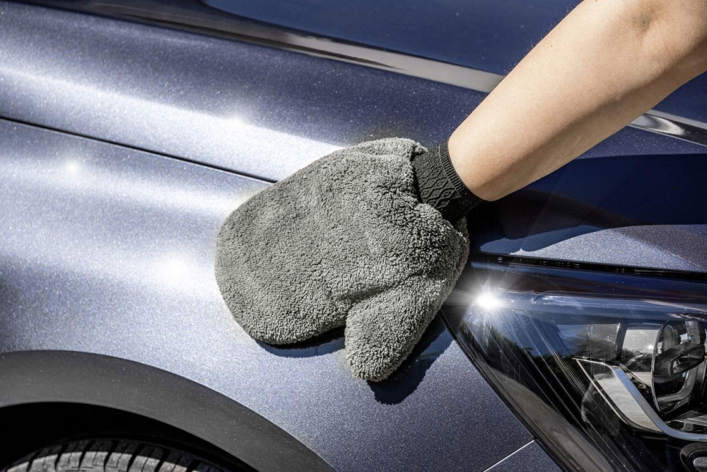Manusa de lustruit auto, microfibra, super moale, gri [2]