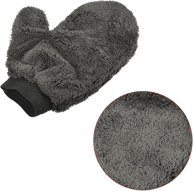 Manusa de lustruit auto, microfibra, super moale, gri [3]