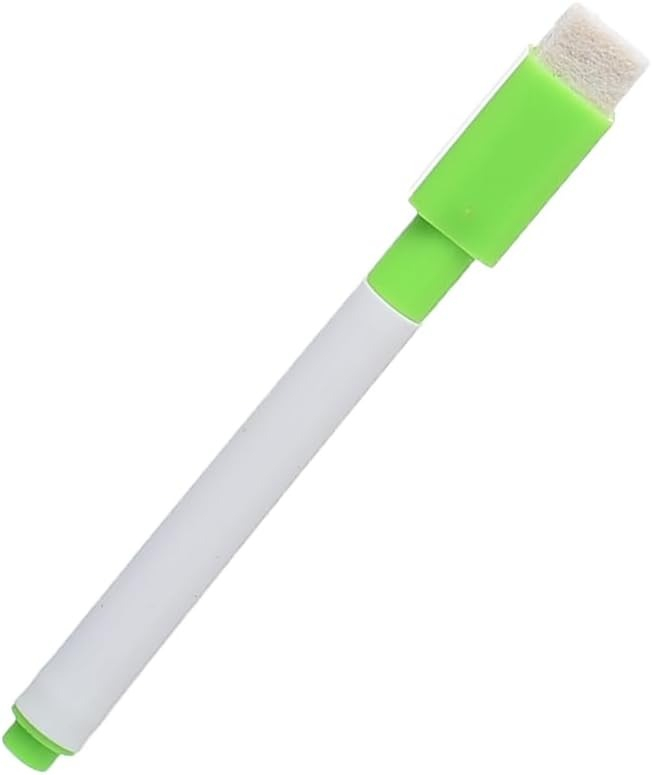 Marker cu stergere uscata scriere universala pentru diverse table, varf negru, culoare capac verde [2]