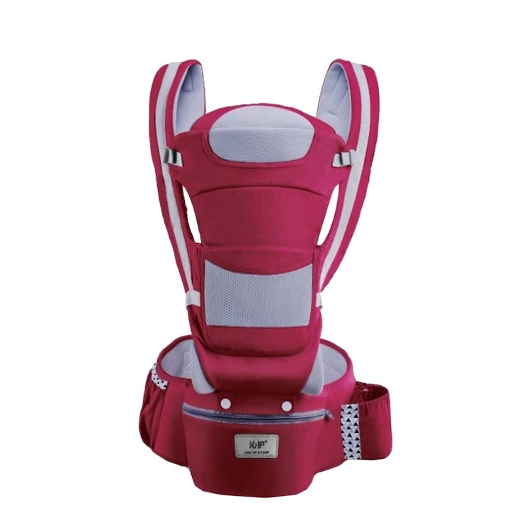 Marsupiu ergonimic,multifunctional pentru bebelusi,15in1,greutate maxima 25 kg - Rosu