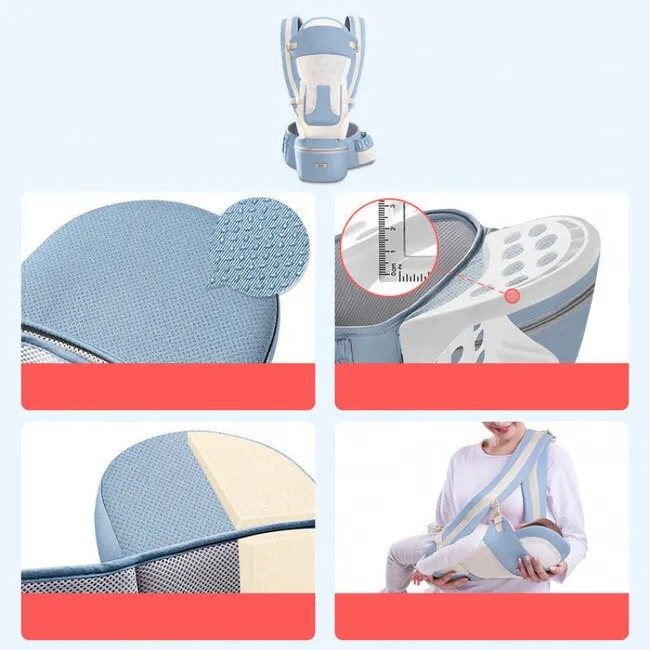 Marsupiu ergonimic,multifunctional pentru bebelusi,15in1,greutate maxima 25 kg - Rosu [6]