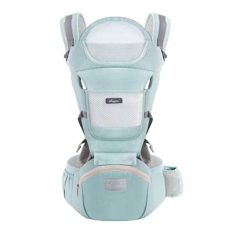 Marsupiu ergonimic,multifunctional pentru bebelusi,15in1,greutate maxima 25 kg - Verde deschis