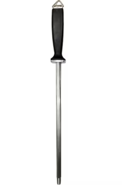 Masat pentru intretinerea cutitelor, negru, 34 cm, tija din otel 23 cm, maner ergonomic cu protectie pentru degete [4]
