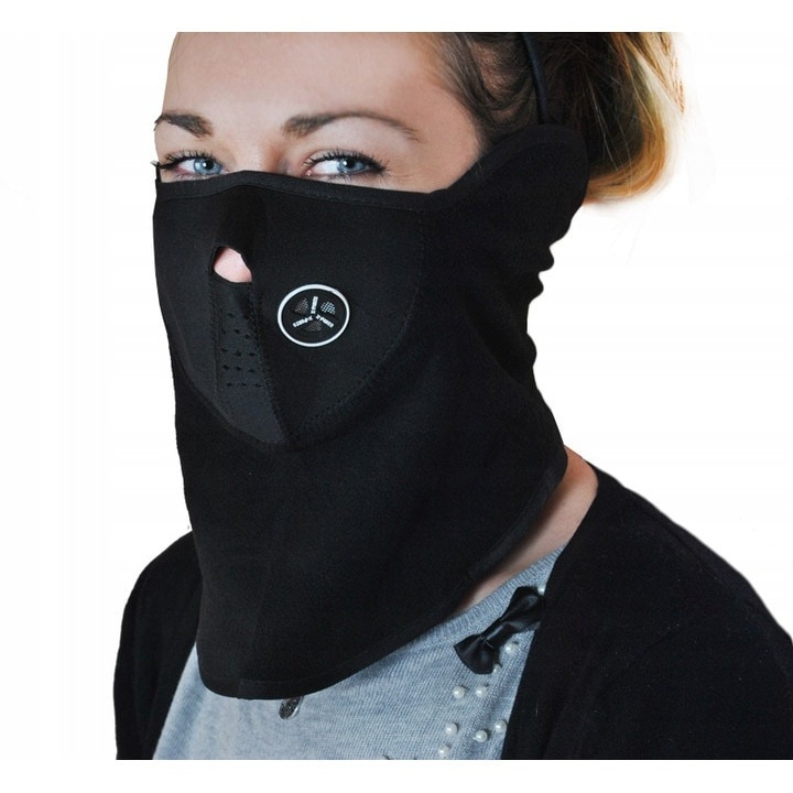 Masca termica  - pentru ski, motor, scooter, protectie pentru gat, fata si urechi, 57x25cm, negru [3]