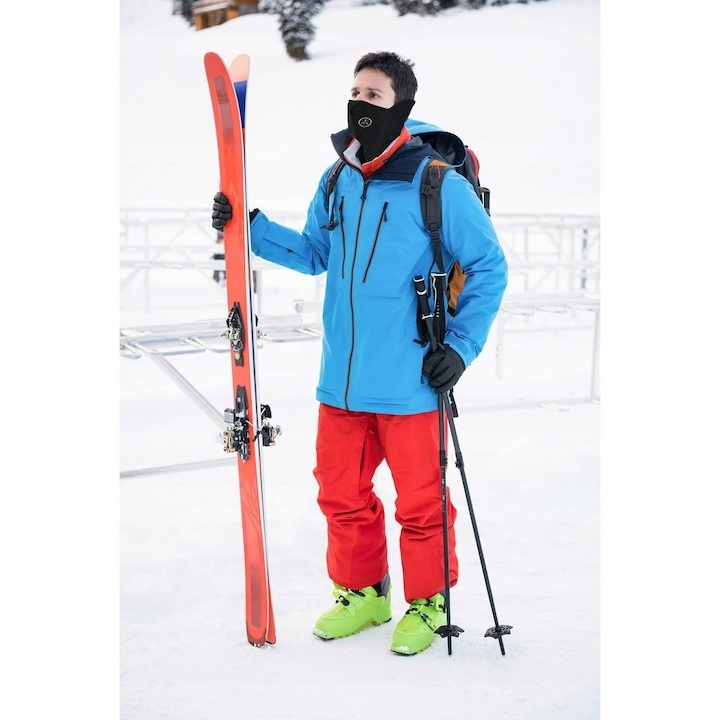 Masca termica  - pentru ski, motor, scooter, protectie pentru gat, fata si urechi, 57x25cm, negru [4]