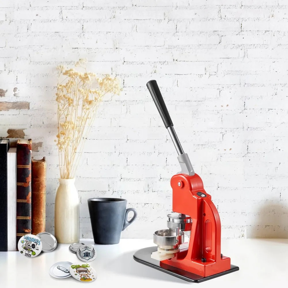 Masina de facut insigne 58 mm, kit complet 500 piese, matrita inclusa, maner ergonomic, ideal pentru branding, cadouri personalizate si proiecte DIY [8]