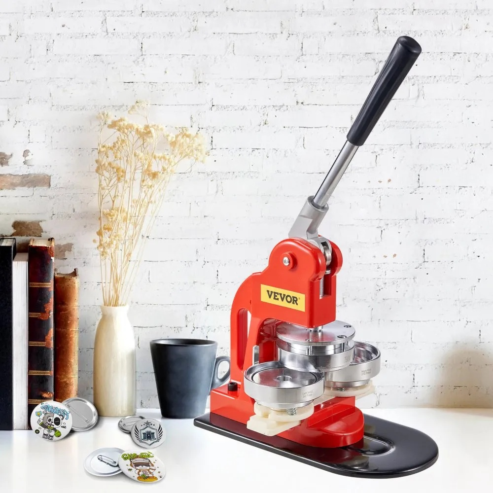 Masina de facut insigne 75 mm, kit complet 500 piese, matrita inclusa, maner ergonomic, ideal pentru branding, afise rotunde, activitati creative si proiecte DIY [8]