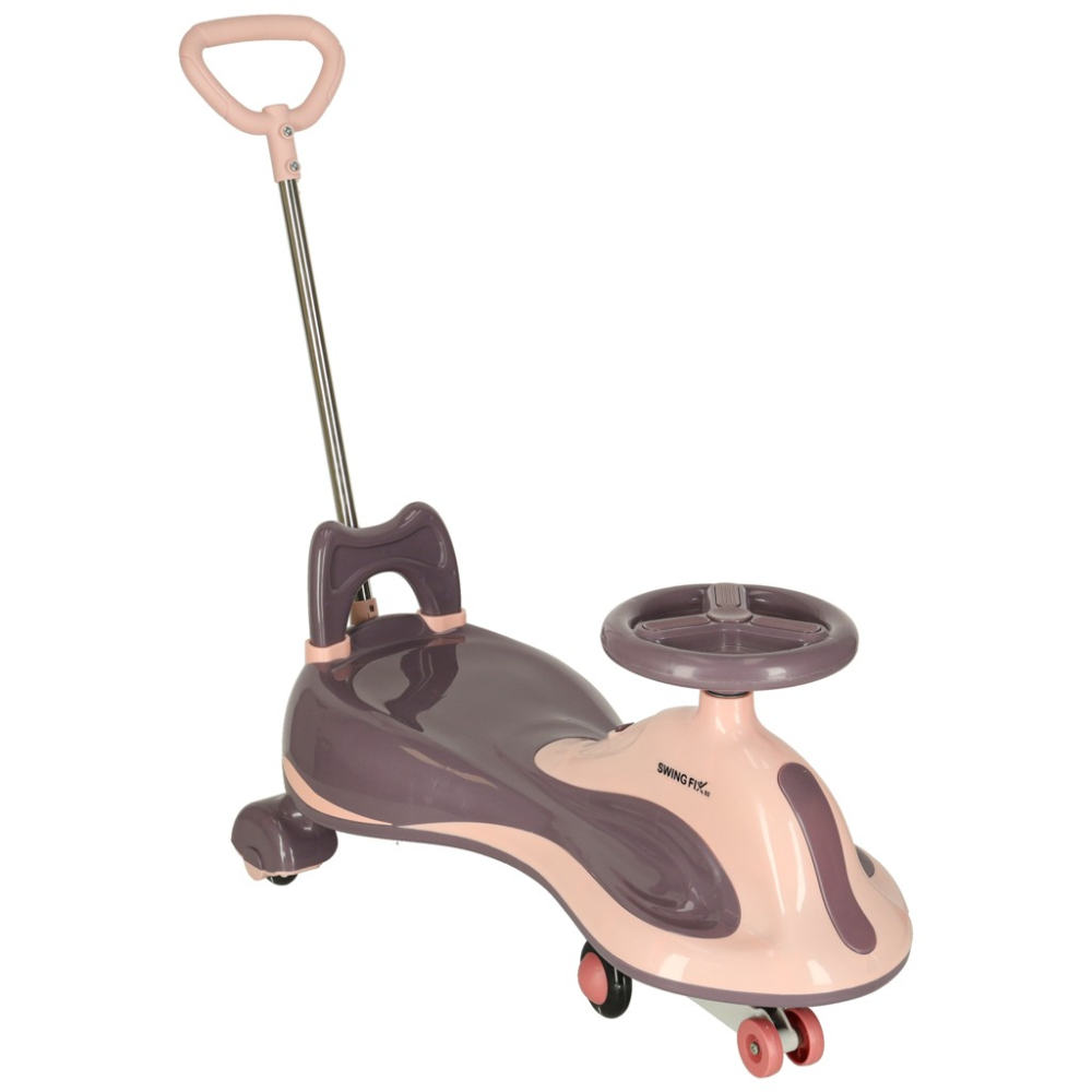 Masinuta pentru copii, fara pedale, maner ghidare, greutate maxima suportata 100 kg, 90 x 74 x 31.5 cm, roz [11]