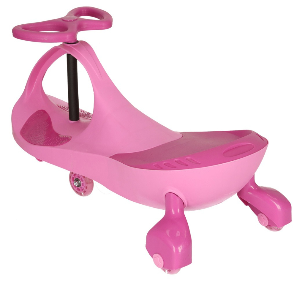 Masinuta pentru copii, fara pedale, maner ghidare, greutate maxima suportata 80 kg, 40 x 29.5 x 79.5 cm, roz [2]