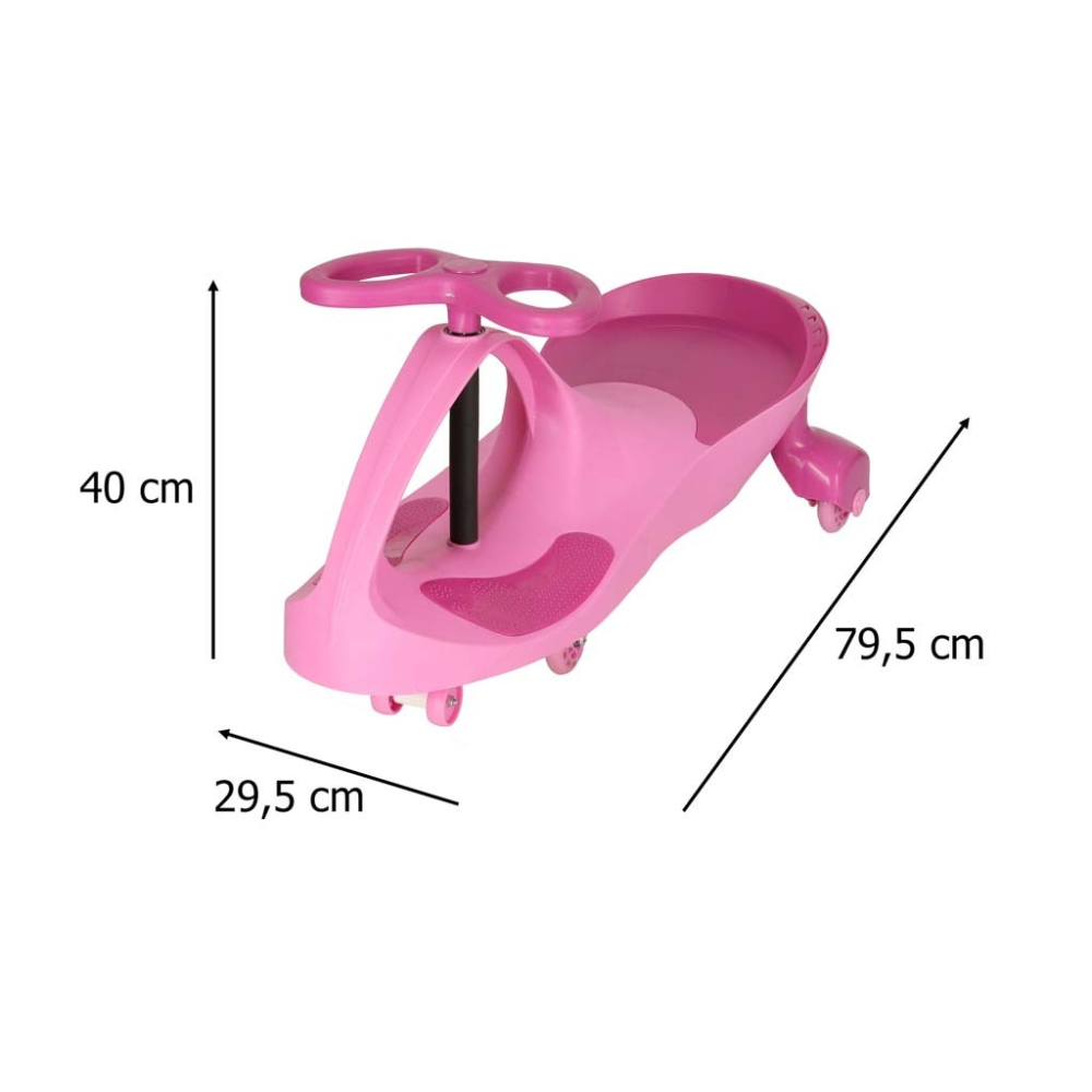Masinuta pentru copii, fara pedale, maner ghidare, greutate maxima suportata 80 kg, 40 x 29.5 x 79.5 cm, roz [6]