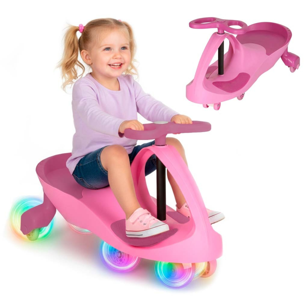 Masinuta pentru copii, fara pedale, maner ghidare, greutate maxima suportata 80 kg, 40 x 29.5 x 79.5 cm, roz [1]