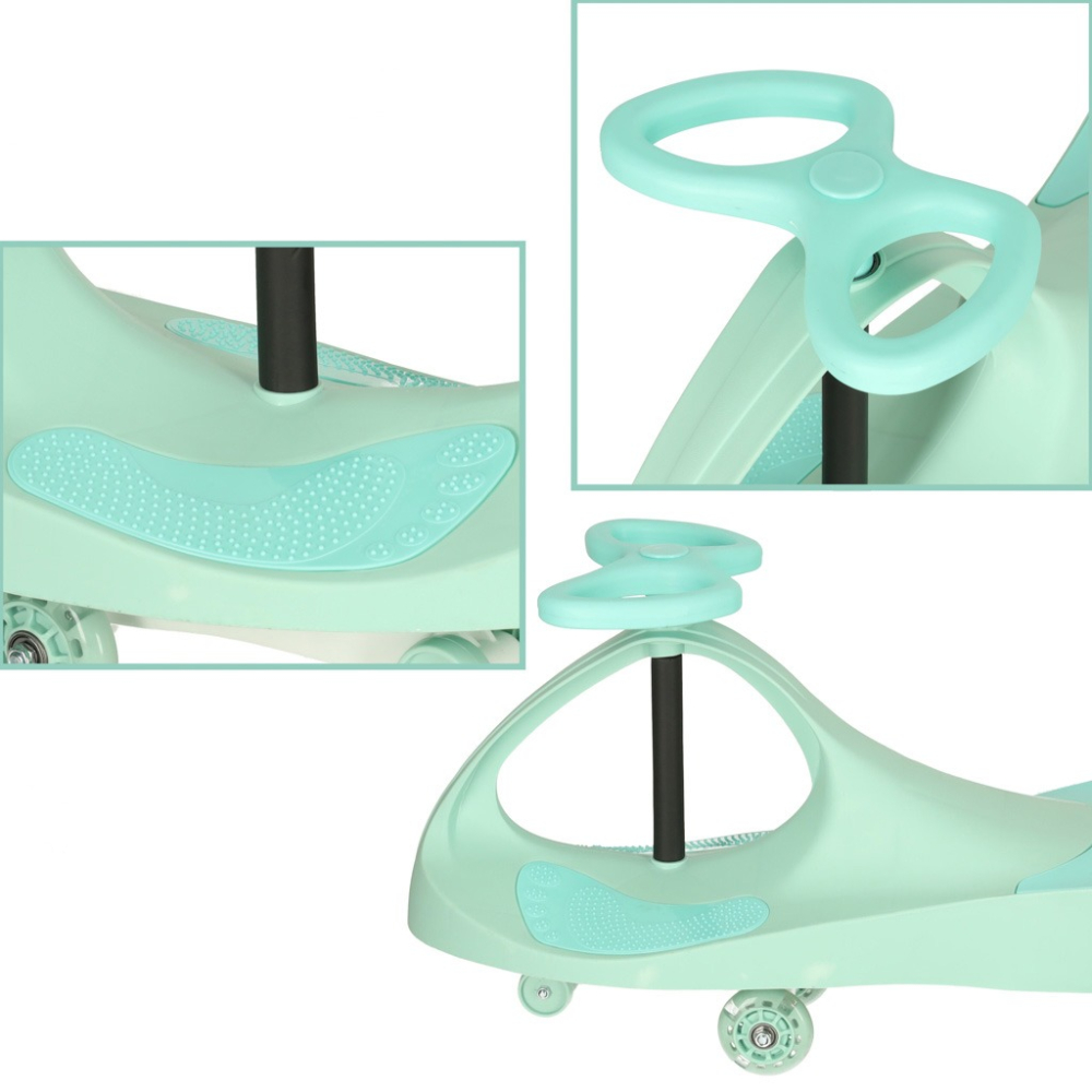 Masinuta pentru copii, fara pedale, maner ghidare, greutate maxima suportata 80 kg, 40 x 29.5 x 79.5 cm, turcoaz [11]