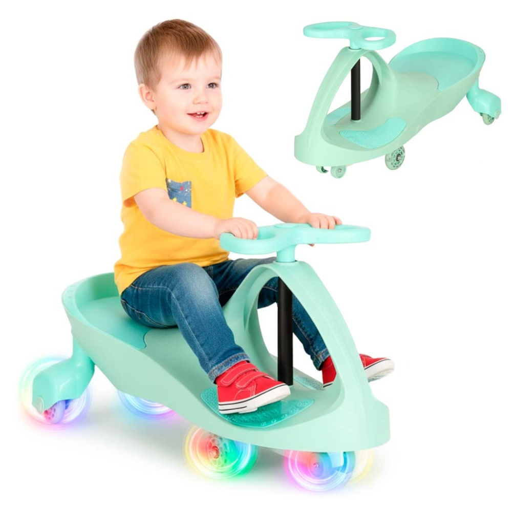 Masinuta pentru copii, fara pedale, maner ghidare, greutate maxima suportata 80 kg, 40 x 29.5 x 79.5 cm, turcoaz [1]