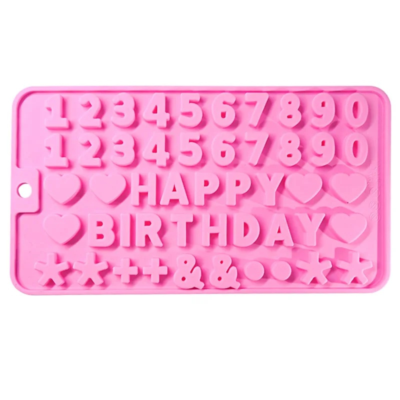 Matrita din silicon pentru litere, cifre si simboluri, reutilizabila, pentru decoratiuni din ciocolata, fondant sau martipan, 21.5x11.5 cm, rezistenta la -50°C pana la +260°C [7]