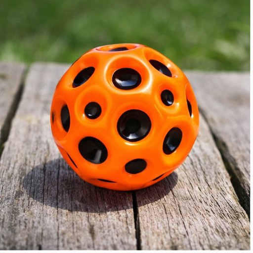 Minge antistres, saltareata, jucarie pentru copii, poliuretan, diametru 6.6 cm, elastica, portocaliu [2]