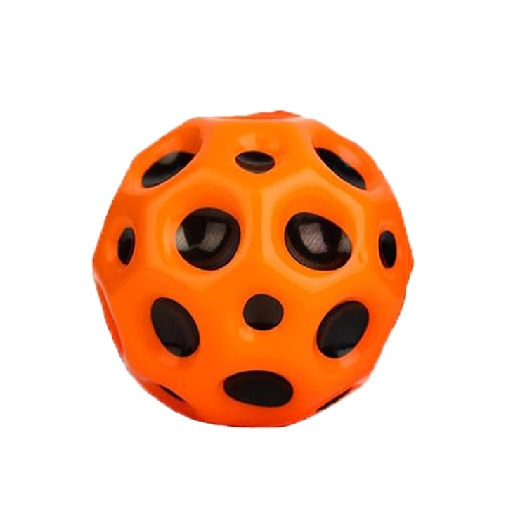 Minge antistres, saltareata, jucarie pentru copii, poliuretan, diametru 6.6 cm, elastica, portocaliu [3]