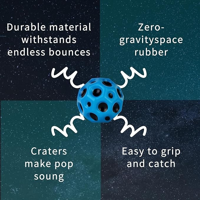 Minge pentru copii, antistres, saltareata, poliuretan, elastica, diametru 6.6 cm, albastru [9]