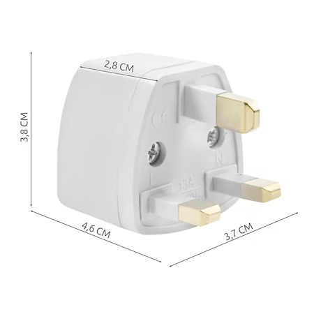 Adaptor universal pentru priza britanica - Alb [3]